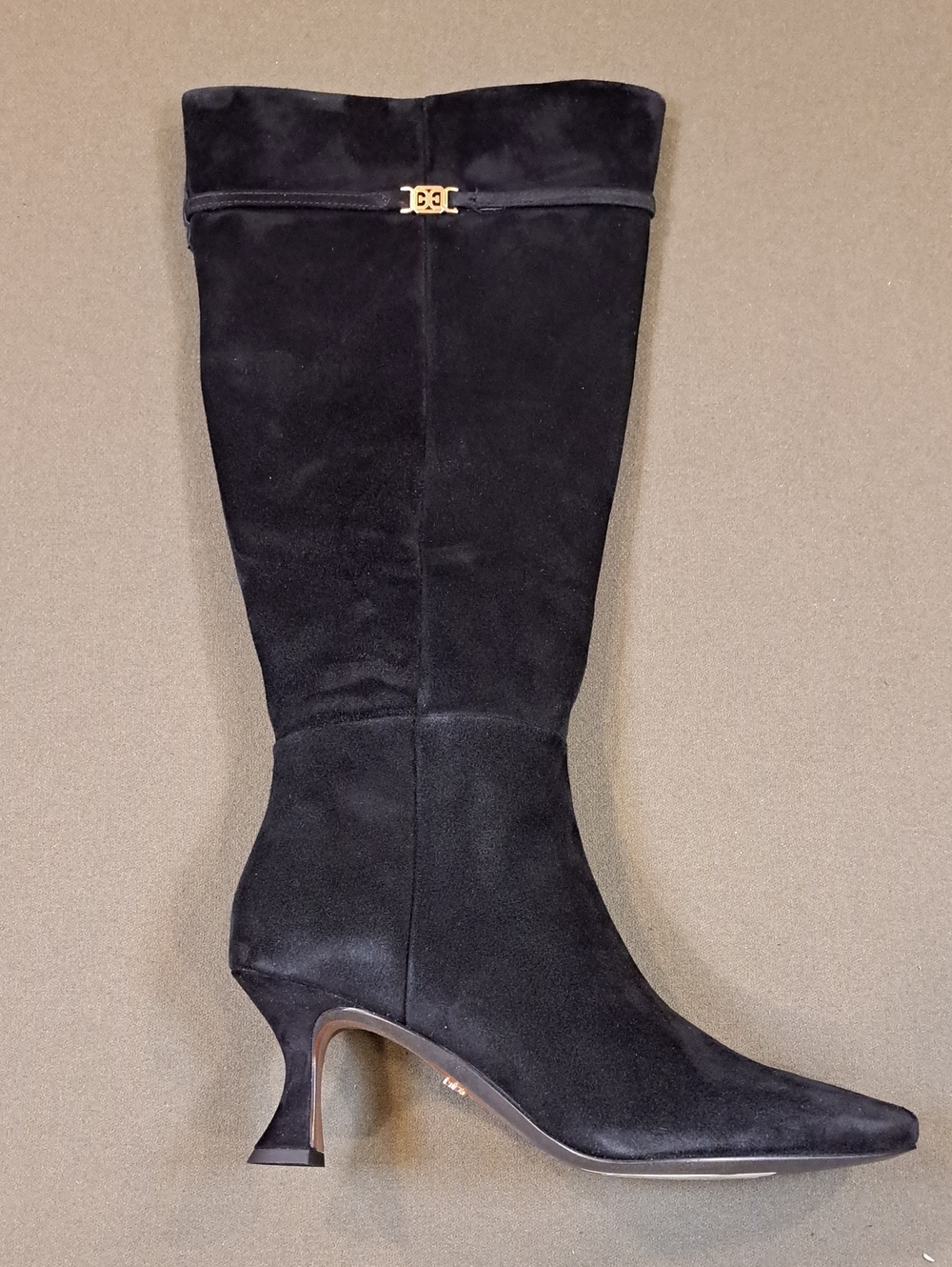 Sam Edelman Lyla Knee High Boots - Color: Black Suede - Size: 8.5 Wide Calf